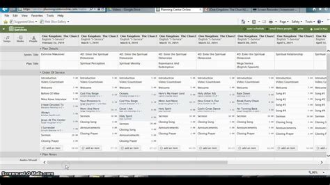 the planning center online.